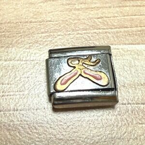 Nomination Italy‎ Stainless Steel Ballet Slippers Pink Enamel Italian Charm 9mm